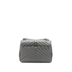 Saint Laurent College Bag Calfskin Grey With Ruthenium Hardware