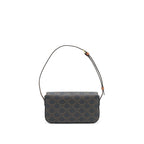 Celine Triomphe Shoulder Bag in Triomphe Canvas and Calfskin