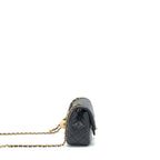 Chanel Pearl Crush Mini Rectangular Flap Bag Lambskin Black GHW (Microchip)