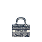 Dior Mini Book Tote Limited Edition Blue Toile De Jouy Reverse Embroidery
