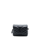 Saint Laurent Loulou Toy Strap Bag Calfskin Black With Black Hardware