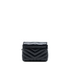 Saint Laurent Loulou Toy Strap Bag Calfskin Black With Black Hardware