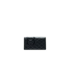 CHANEL Cambon Line Bifold Long Wallet Black