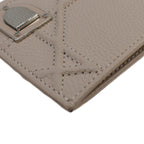CHRISTIAN DIOR Diorama Cannage Leather Card Holder Light Beige