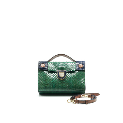 Christian Dior Python Clutch/ Crossbody Bag Multi Colour