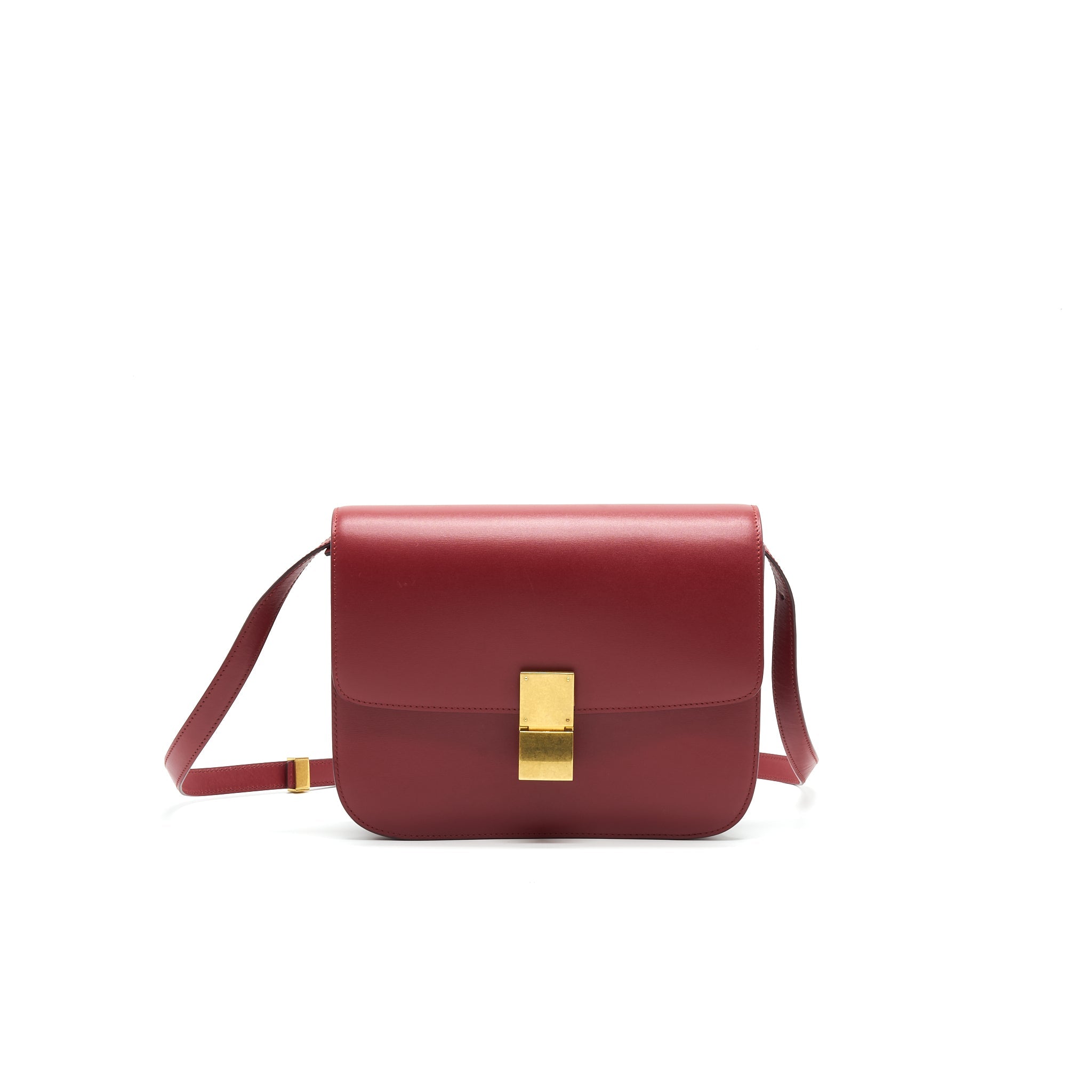 CELINE MEDIUM CLASSIC BOX BAG CALFSKIN RED