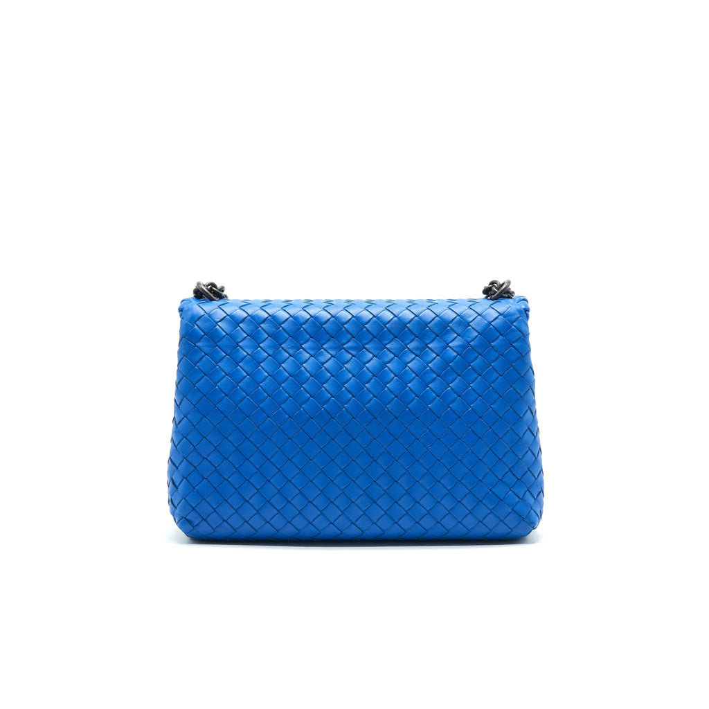 BOTTEGA VENETA SMALL OLYMPIA BAG BLUE