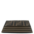 Fendi Quilted FF Leather Card Holder Brown