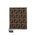 Fendi FF Logo Scarf Wool and Silk Scarf Caramel