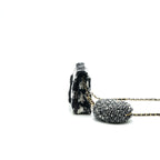 Chanel Houndstooth Tweed Wallet On Chain Black/ White