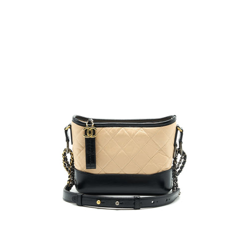 CHANEL SMALL GABRIELLE HOBO BAG BEIGE/BLACK