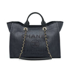 Chanel Medium Deauville Tote In Black GHW