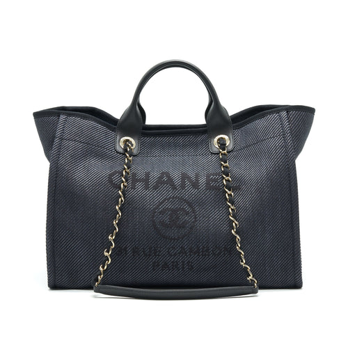 Chanel Medium Deauville Tote In Black GHW