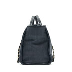 CHANEL MEDIUM DEAUVILLE TOTE IN BLACK GHW