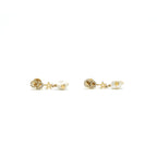 CHRISTIAN DIOR CD EARRINGS STARS WITH PEARL