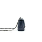 Chanel Mini Square Caviar Navy SHW serial 18