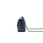 Chanel Mini Square Caviar Navy SHW serial 18