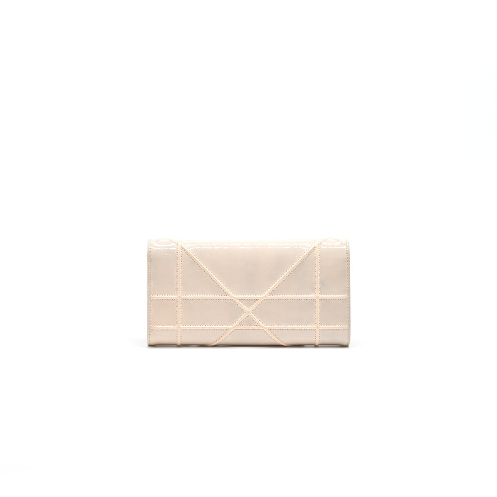 Dior diorama Wallet on Chain patent leather beige LGHW