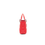 Dior Lady Dior Mini Tomato Red SHW With Small Scarf