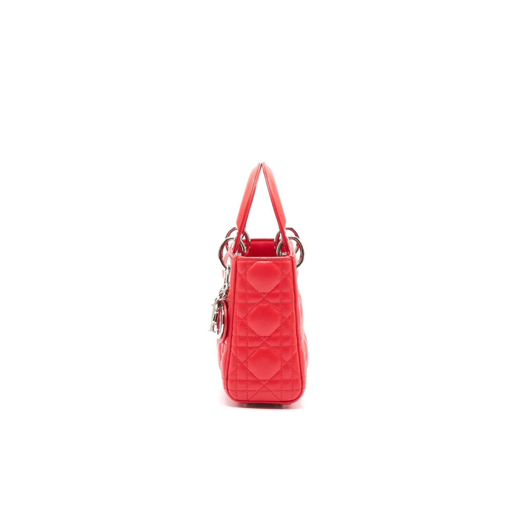 Dior Lady Dior Mini Tomato Red SHW With Small Scarf