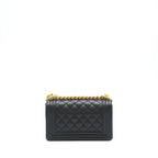 Chanel Small Boy Bag Caviar black GHW (microchip)