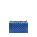 Chanel Medium Boy Chanel Patent leather Electric Blue with SHW