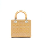 Christian Dior Medium Lady Dior Patent leather beige with SHW