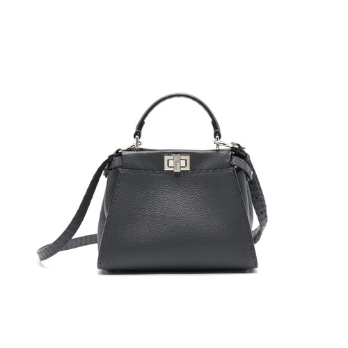 Fendi Peekaboo Iconic Mini Grey SHW