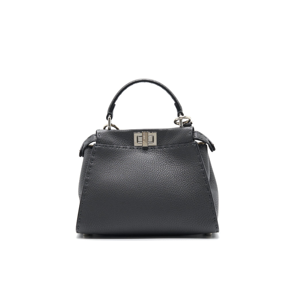 Fendi Peekaboo Iconic Mini Grey SHW