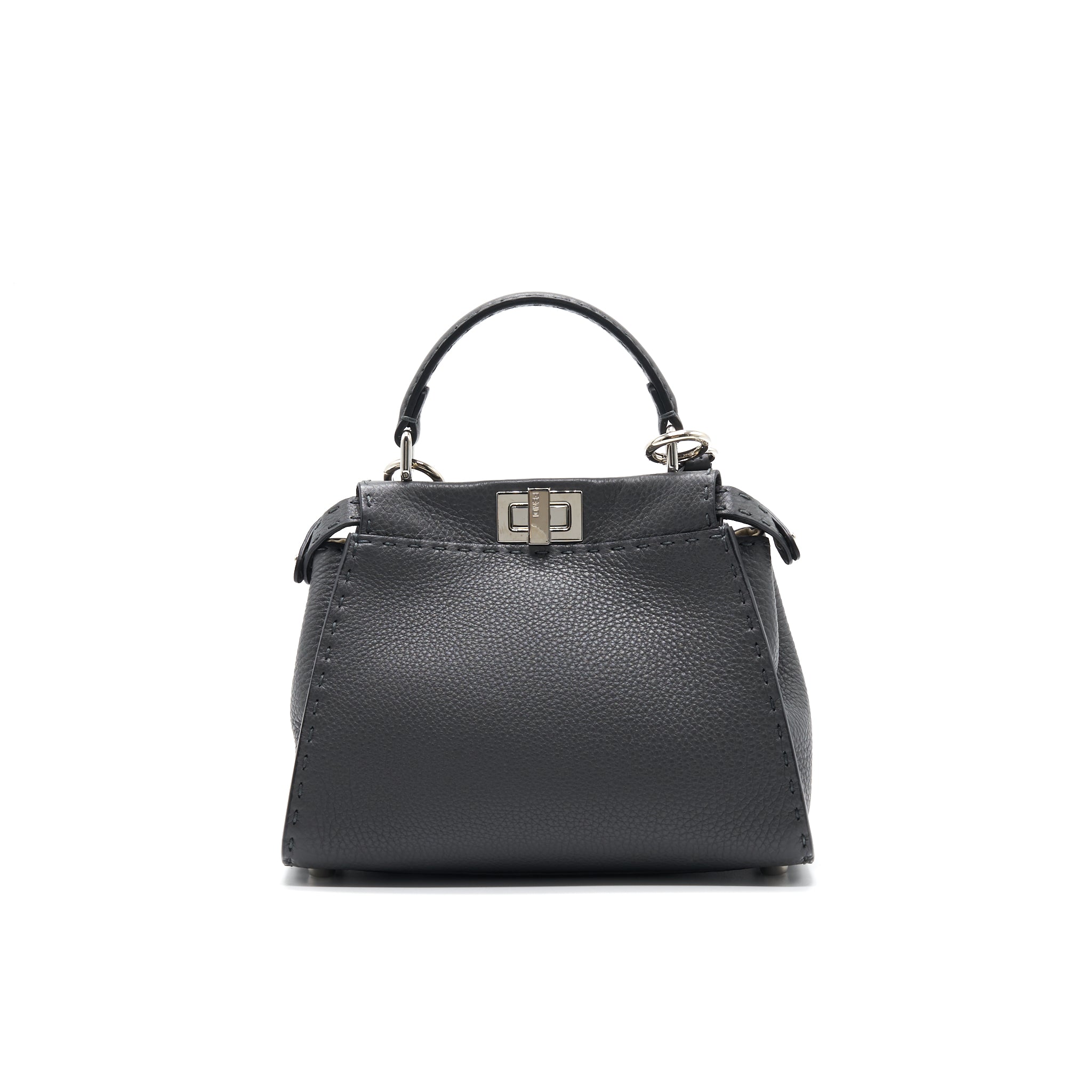 Fendi Peekaboo Iconic Mini Grey SHW