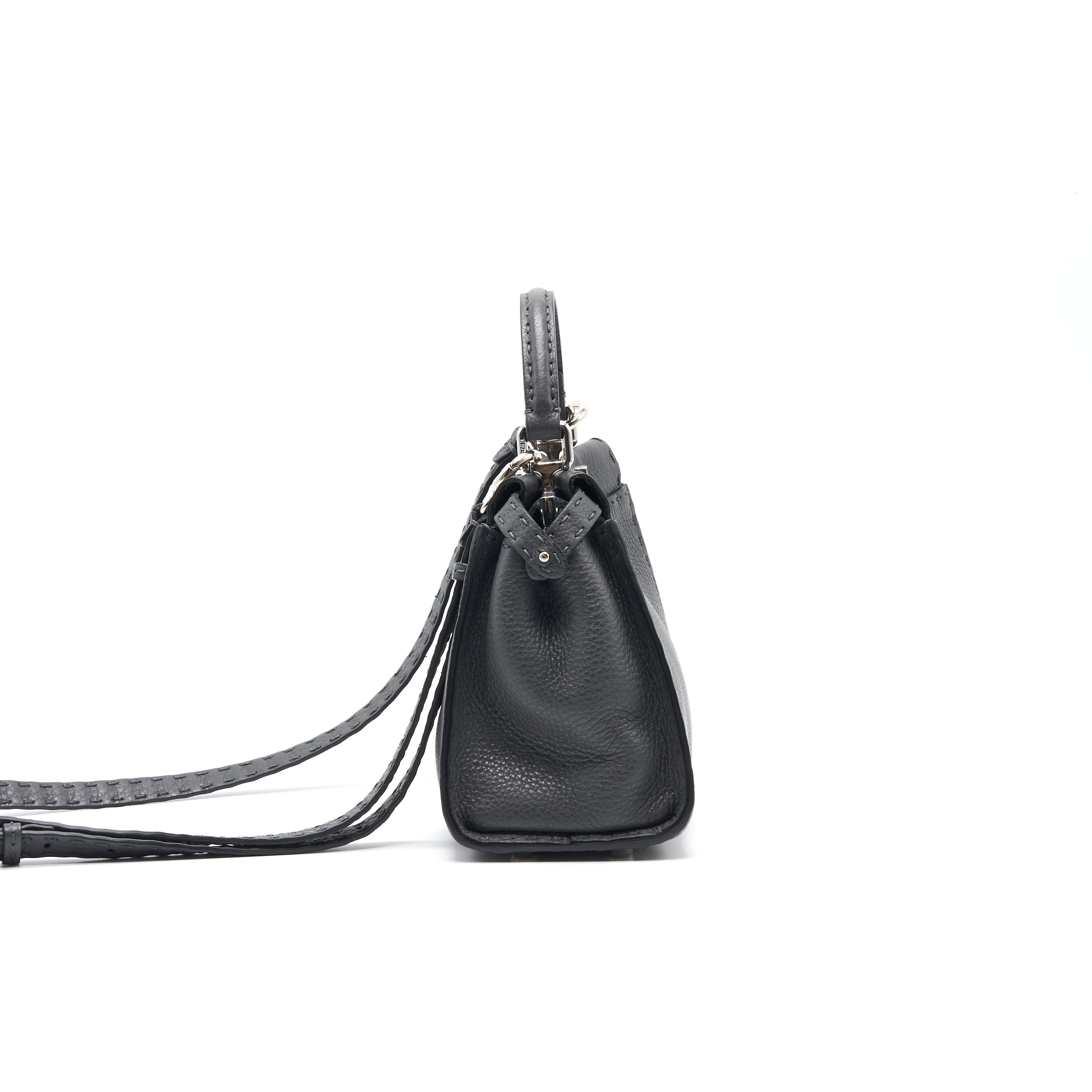 Fendi Peekaboo Iconic Mini Grey SHW