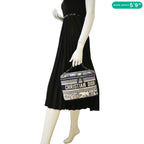 CHRISTIAN DIOR Travel Oblique Embroidery Canvas Vanity Case Blue