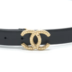 Chanel size95 22C Light gold tone CC Logo belt