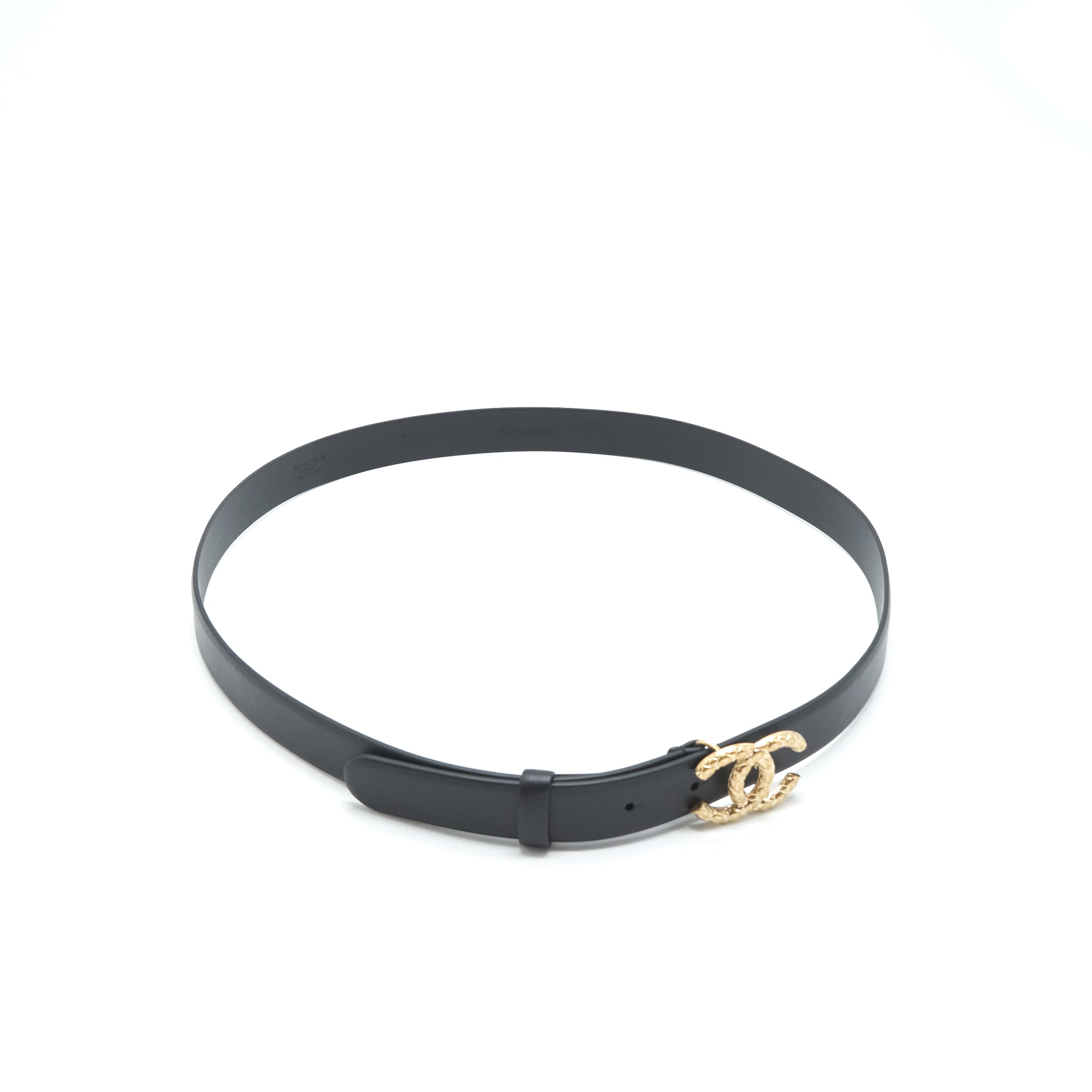 Chanel size95 22C Light gold tone CC Logo belt