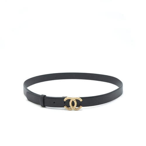 Chanel size95 22C Light gold tone CC Logo belt