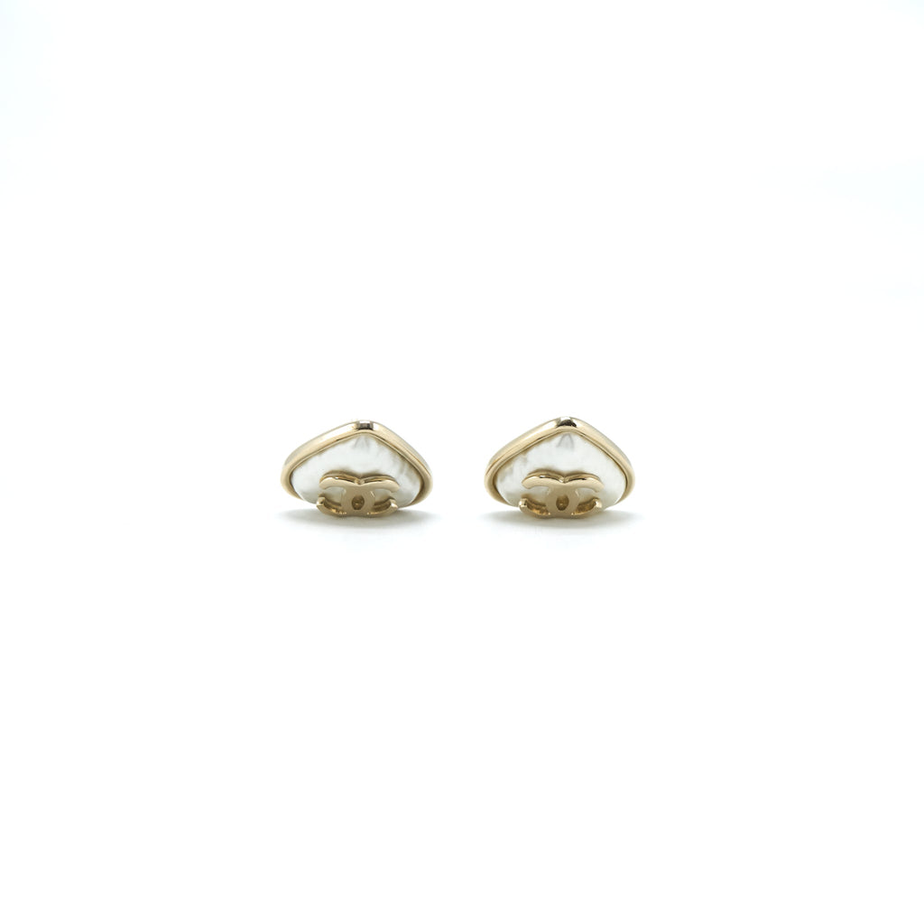 Chanel 22c giant heart earring