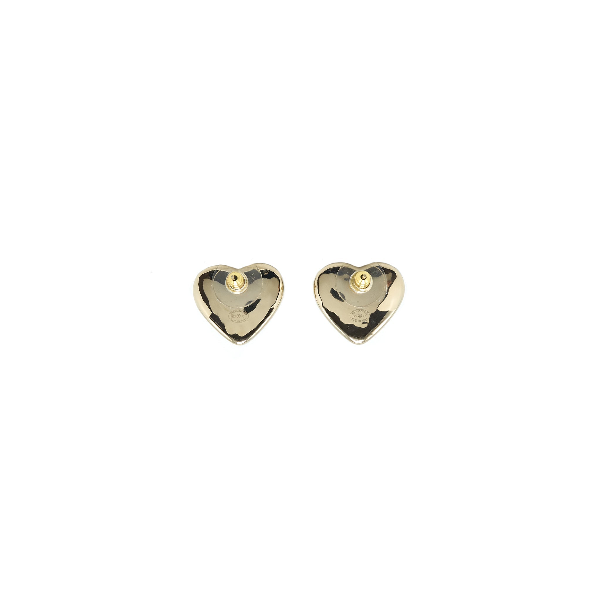 Chanel 22c giant heart earring