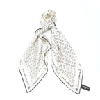 Chanel Silk Twill Hair accessory white and black