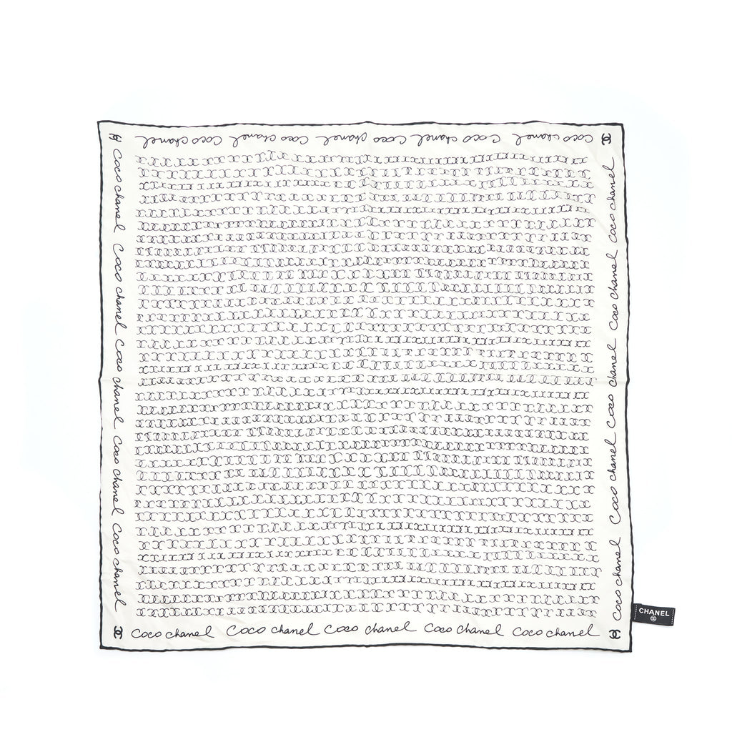 Chanel Silk Twill Hair accessory white and black