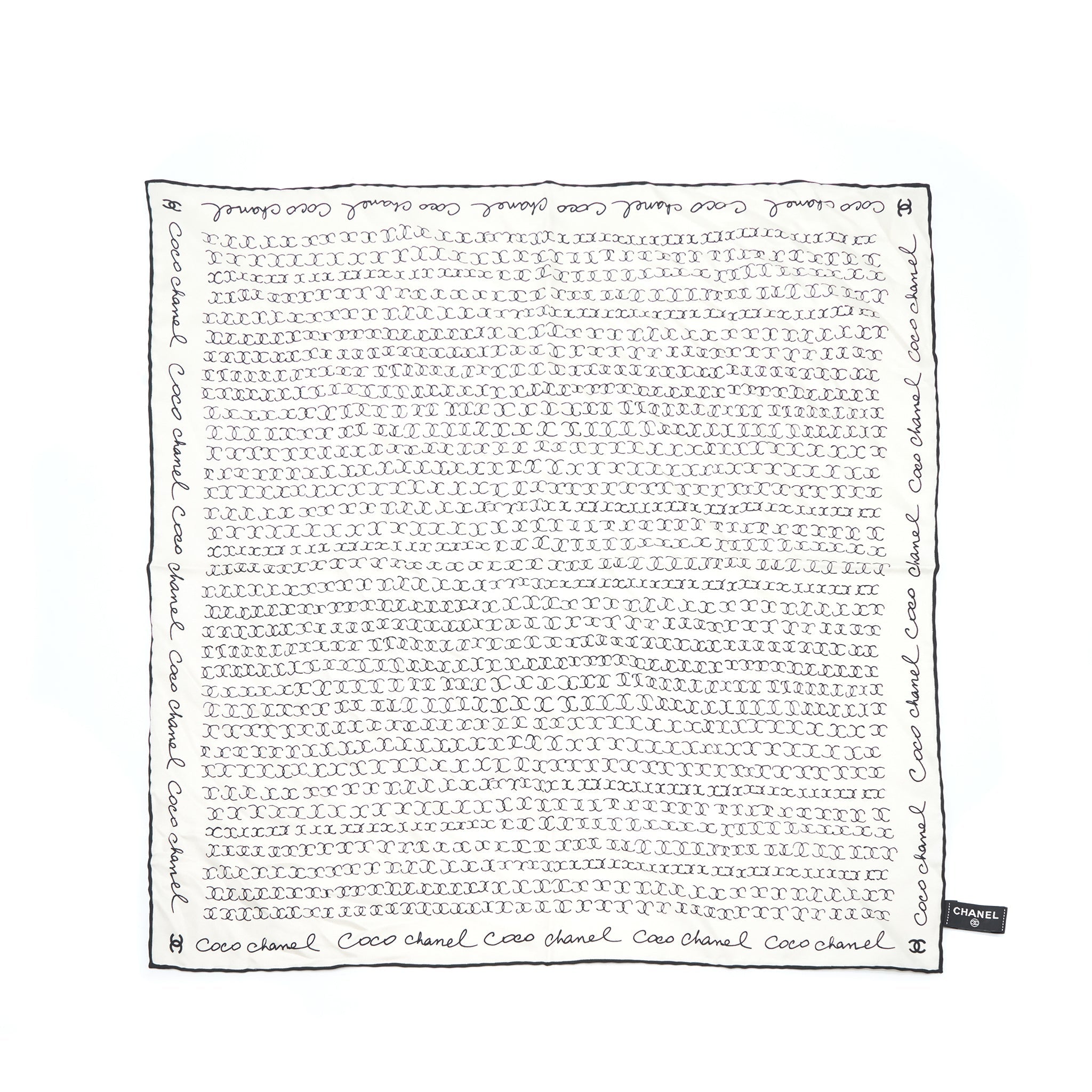 Chanel Silk Twill Hair accessory white and black