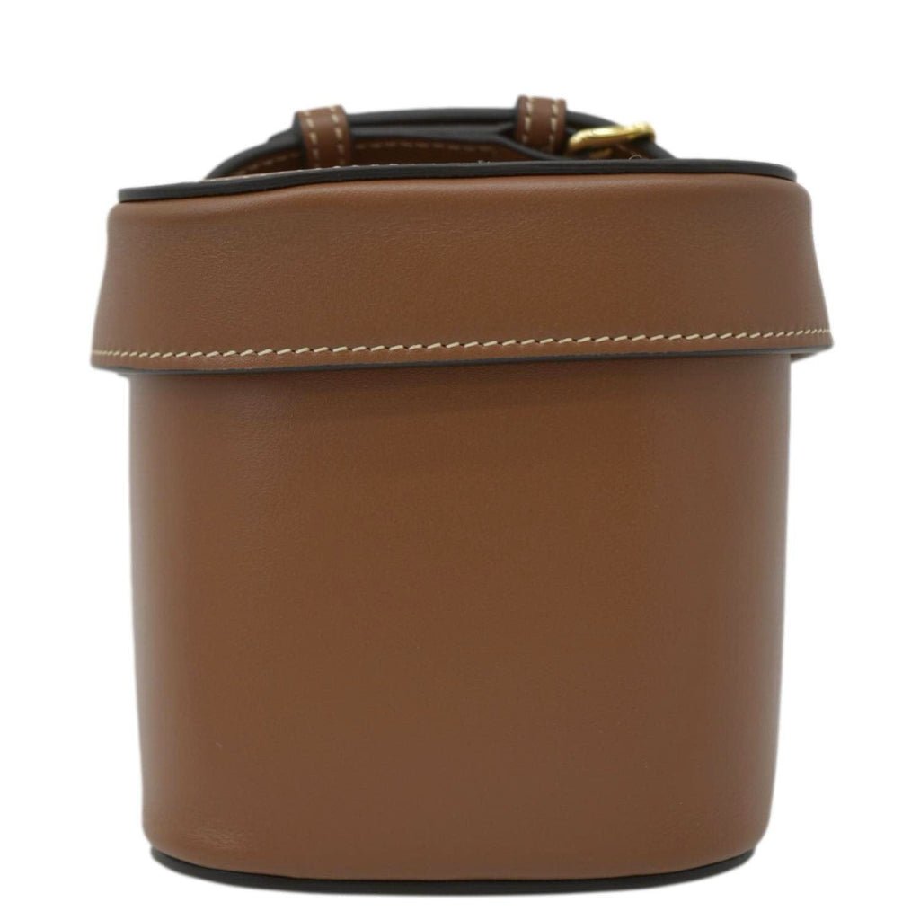 CELINE Small Box Cuir Triomphe Leather Crossbody Bag Tan