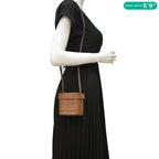 CELINE Small Box Cuir Triomphe Leather Crossbody Bag Tan