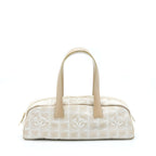Chanel Vintage Travel Line Bowler Bag Canvas And Leather LGHW
