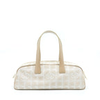 Chanel Vintage Travel Line Bowler Bag Canvas And Leather LGHW