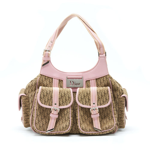 Dior Trotter Street Chic Pocket Diorissimo Hobo Bag Canvas SHW