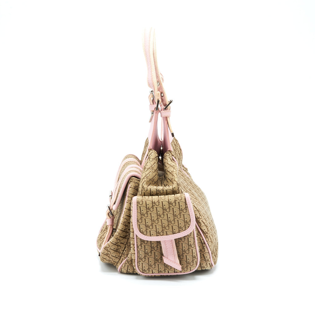Dior Trotter Street Chic Pocket Diorissimo Hobo Bag Canvas SHW