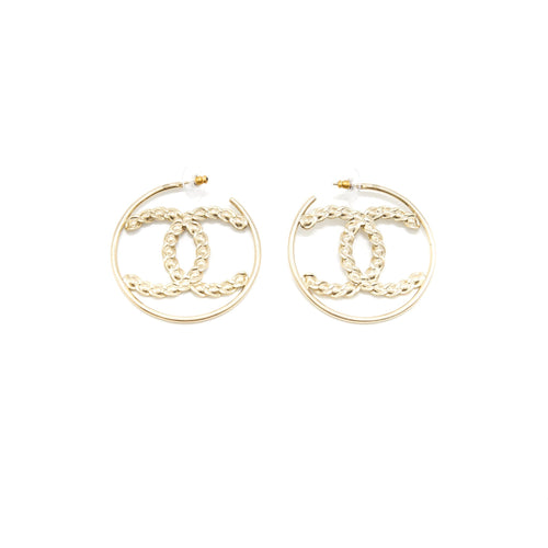 Chanel CC Hoop Earrings