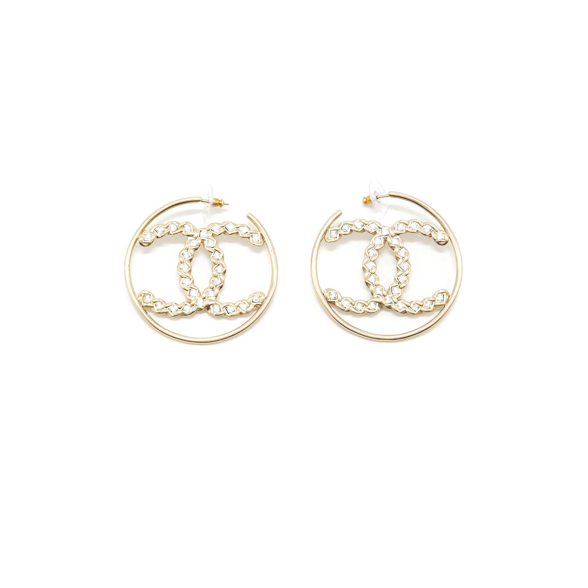 Chanel CC Hoop Earrings