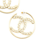 Chanel CC Hoop Earrings