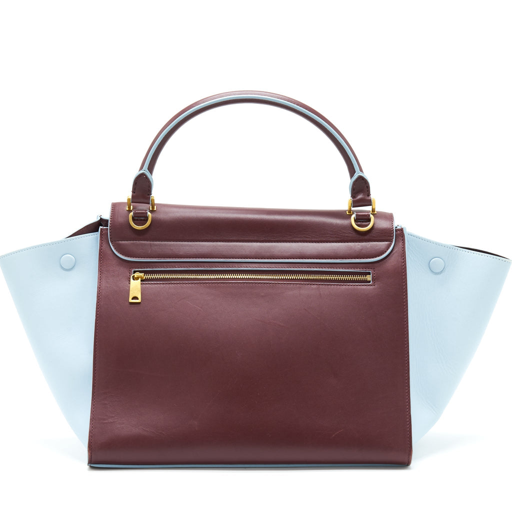 Celine Trapeze Bag Burgundy / Light Blue